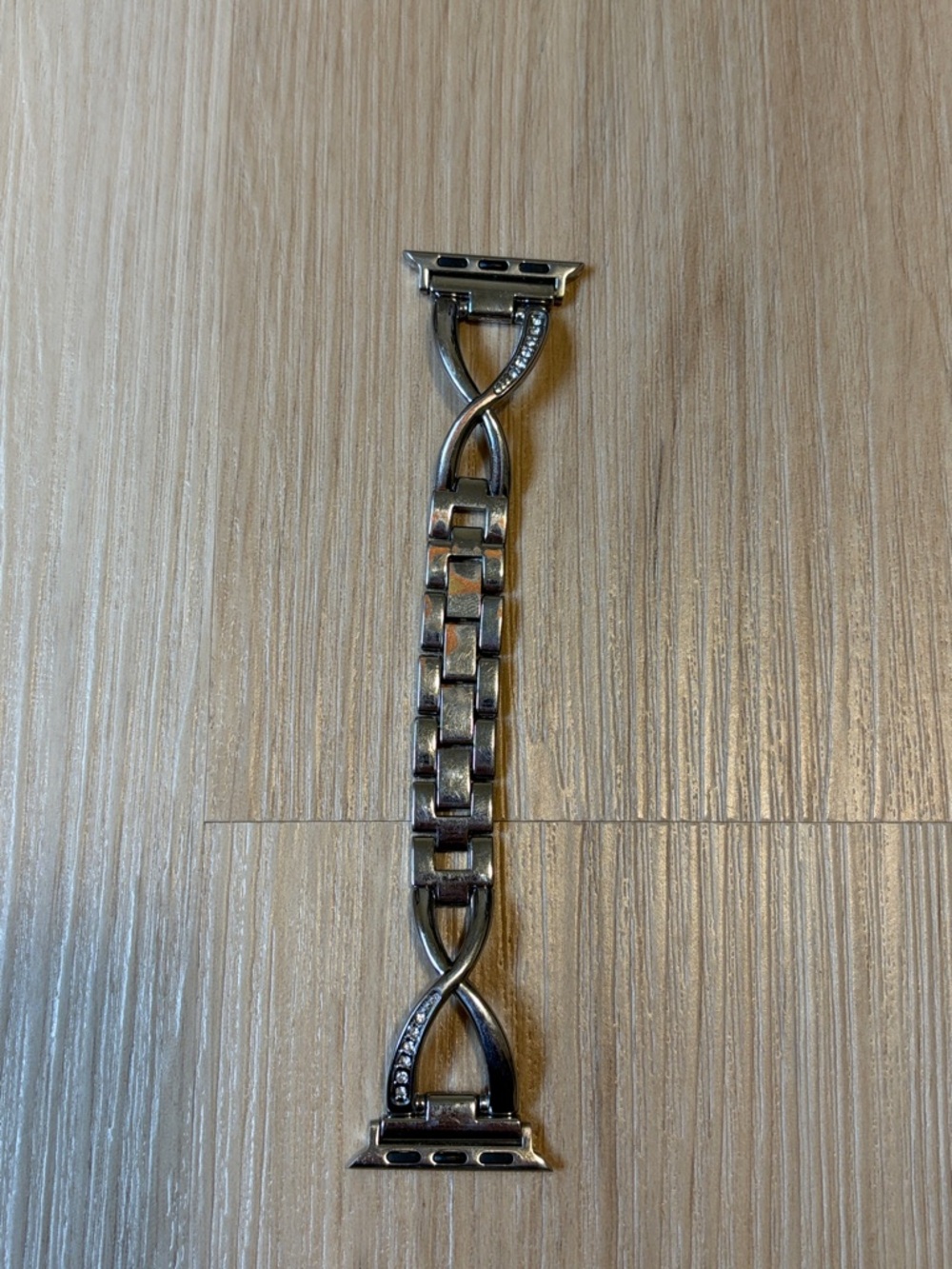 Silver Metal Link Watch Band Adapter for Apple Watch